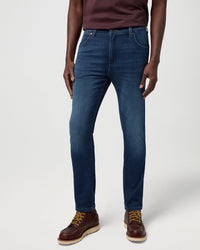 Wrangler Larston 'Epic Soft' Slim Tapered Mens Jeans - Fog | Wrangler Jeans | JEANSTORE