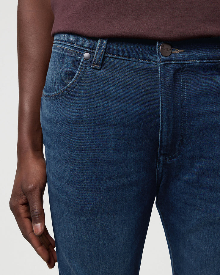 Wrangler Larston 'Epic Soft' Slim Tapered Mens Jeans - Fog | Wrangler Jeans | JEANSTORE