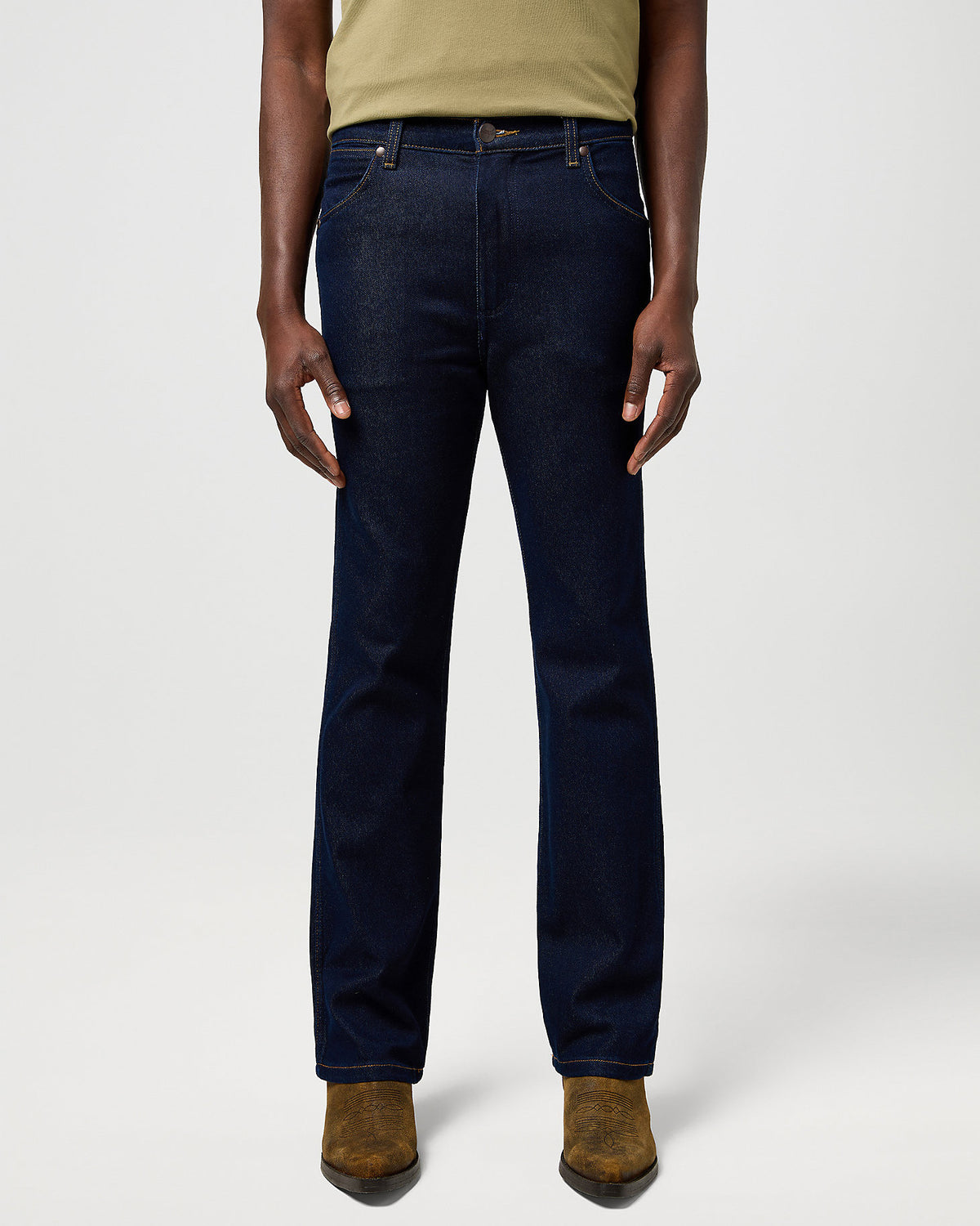 Wrangler Wrancher 'Epic Soft' Regular Bootcut Mens Jeans - Moonlight Rinse | Wrangler Jeans | JEANSTORE