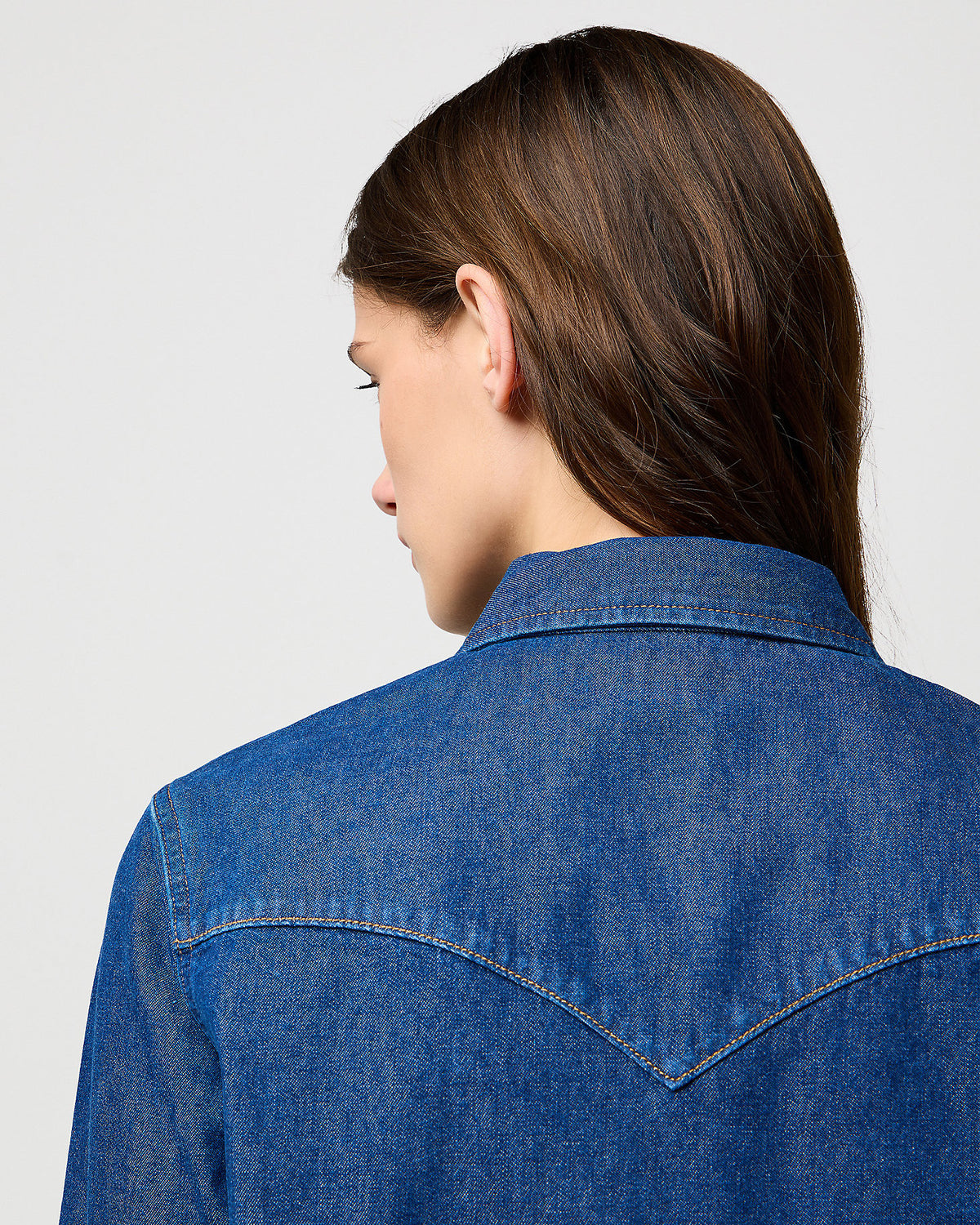 Wrangler Womens Western Denim Shirt - Dark Wash