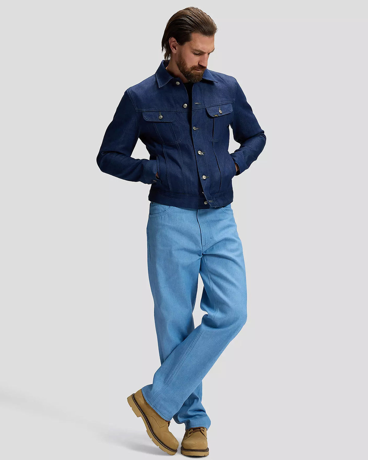 Lee 101 L Made In Japan Loose Fit Organic Cotton 10.25oz Selvedge Mens Jeans - Dry Low Dip