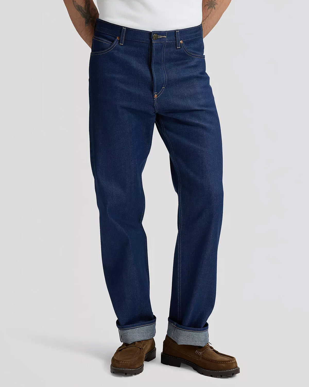 Lee 101 50's Rider Made In Japan Relaxed Fit 11.75oz Selvedge Jeans - Dry Red Cast | Lee Jeans | JEANSTORE