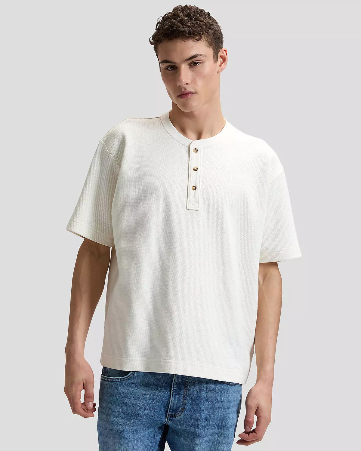 Lee Relaxed Henley Tee - Natural