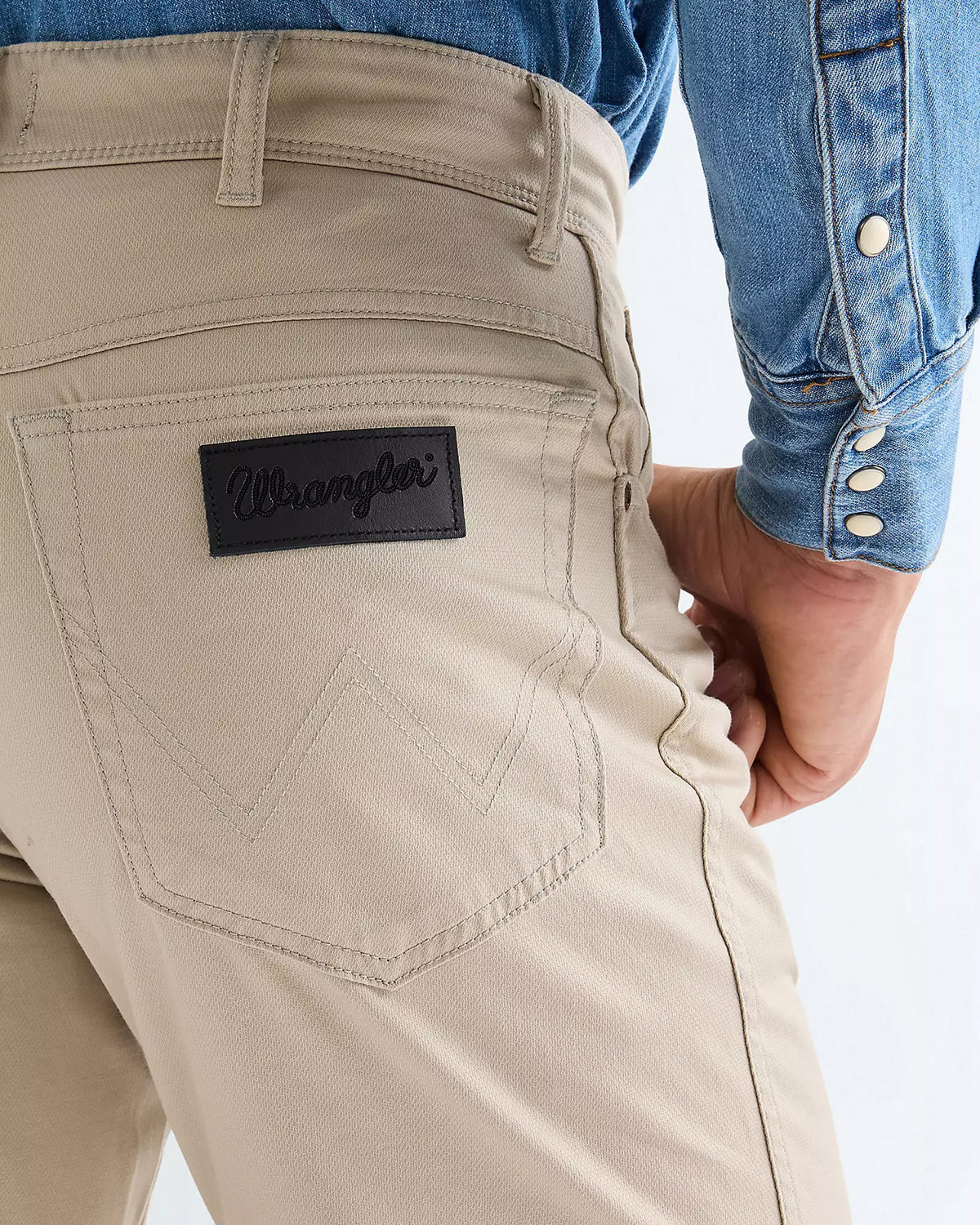 Wrangler Texas Stretch Authentic Straight Mens Trousers - Plaza Taupe | Wrangler Chinos & Trousers | JEANSTORE