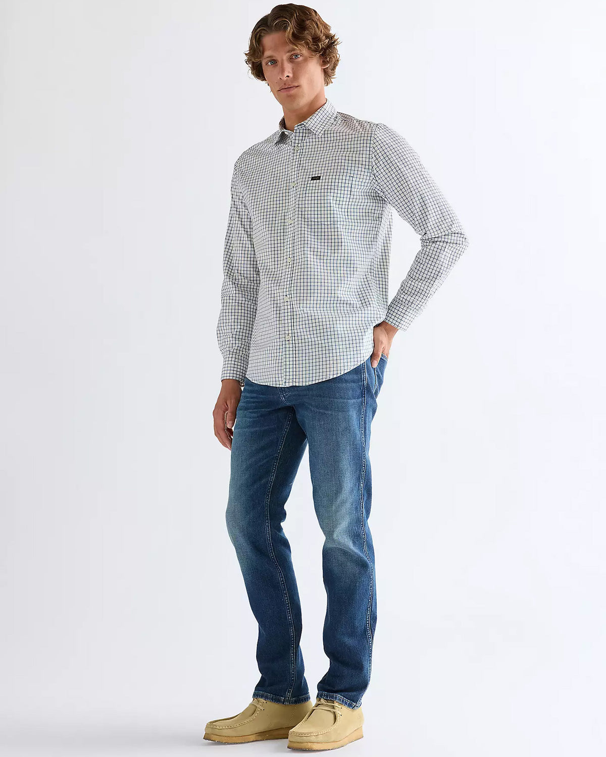 Wrangler Greensboro Toughlite Regular Fit Mens Jeans - Stormforge Blue | Wrangler Jeans | JEANSTORE