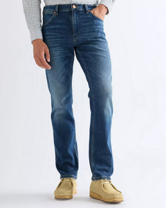Wrangler Greensboro Toughlite Regular Fit Mens Jeans - Stormforge Blue