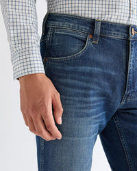 Wrangler Greensboro Toughlite Regular Fit Mens Jeans - Stormforge Blue | Wrangler Jeans | JEANSTORE