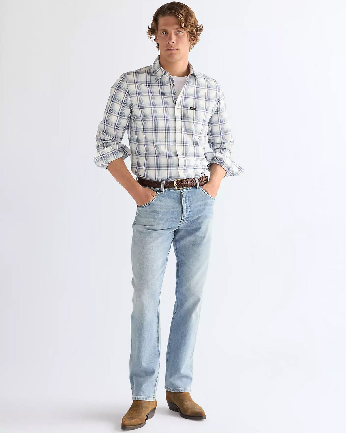Wrangler Texas Stretch Toughlite Authentic Straight Mens Jeans - Tundra Ridge | Wrangler Jeans | JEANSTORE