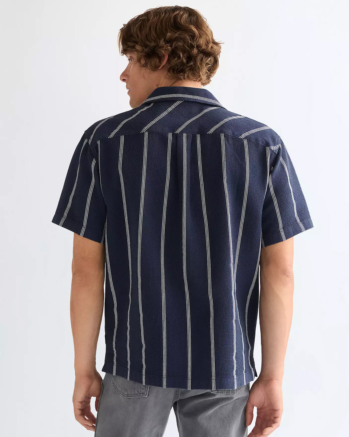 Wrangler S/S Resort Shirt - Navy / White