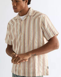 Wrangler S/S Resort Shirt - Tan / Ruby Wine