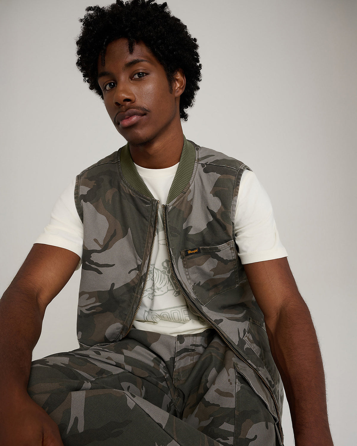 Wrangler® x Stranger Things™ Mike Lucas Vest - Camo