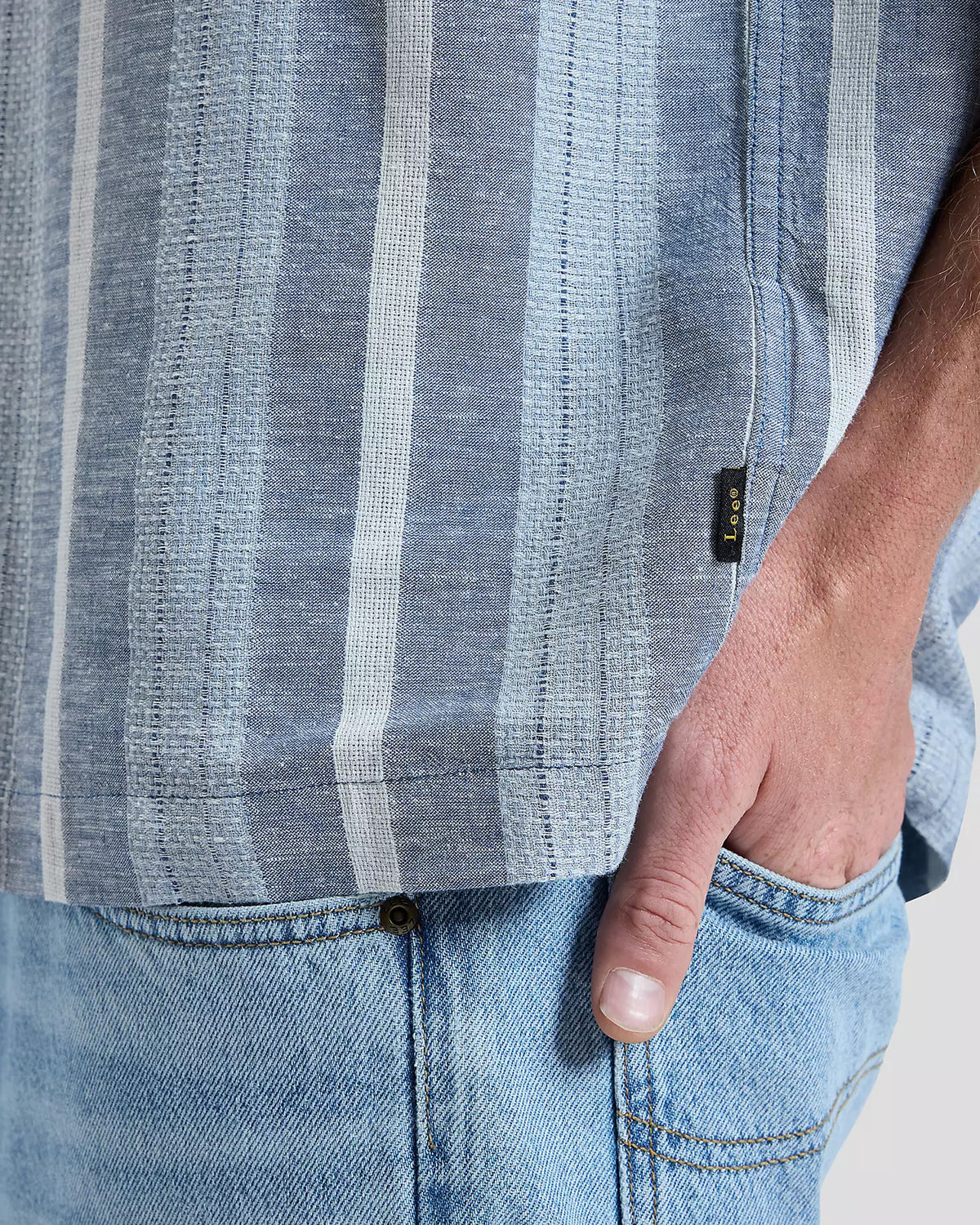 Lee Relaxed Resort Shirt - Academy Blue Stripe