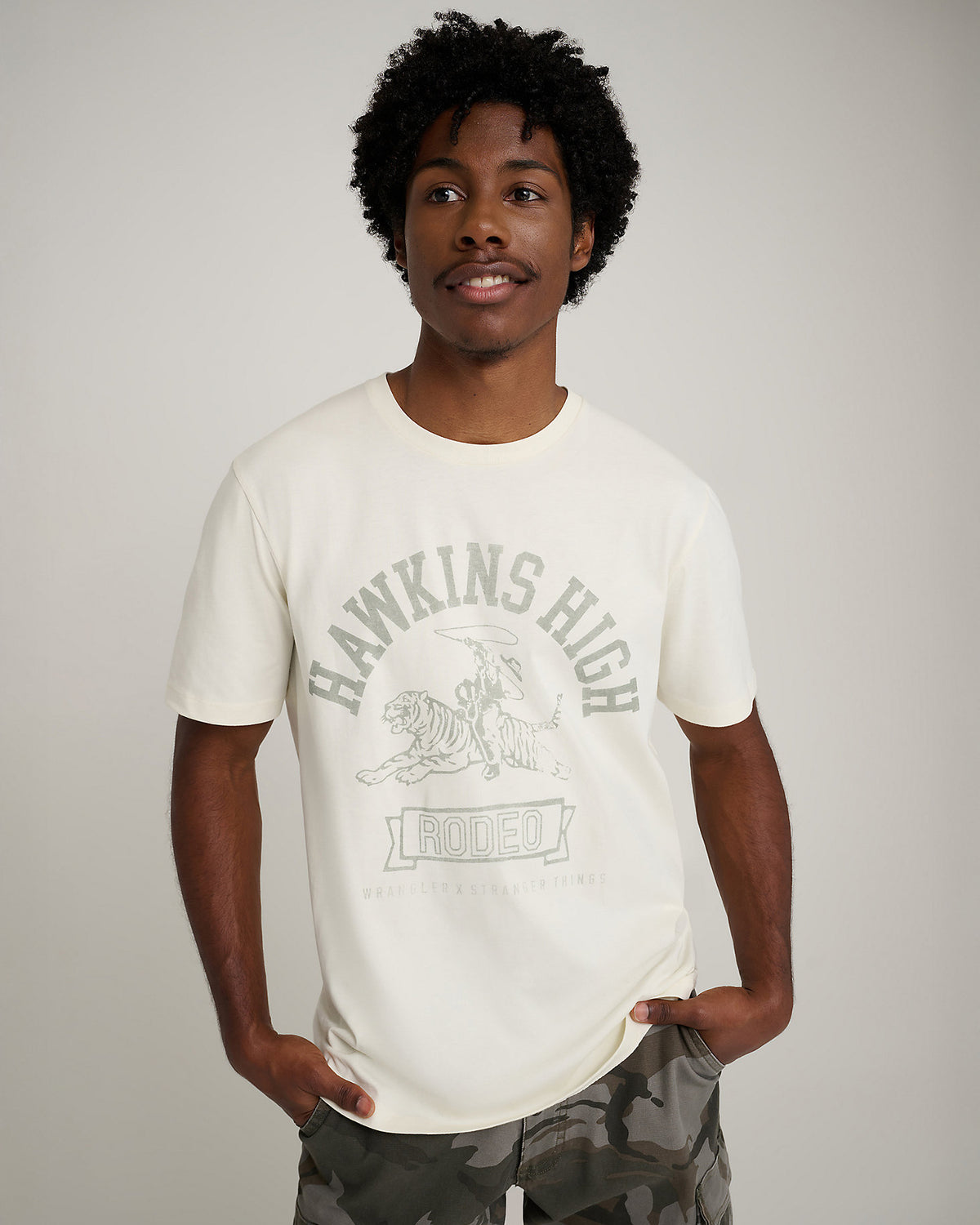 Wrangler® x Stranger Things™ Hawkins High Tee - Marshmallow