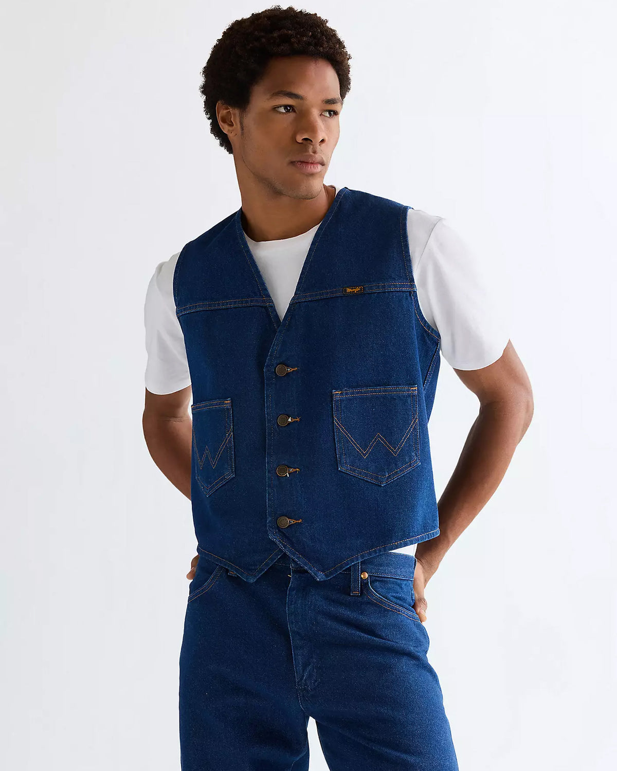 Wrangler Cowboy Cut Vest - Prewashed Indigo