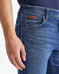 Wrangler Texas SLIM Mens Jeans - Blue Jam | Wrangler Jeans | Jeanstore