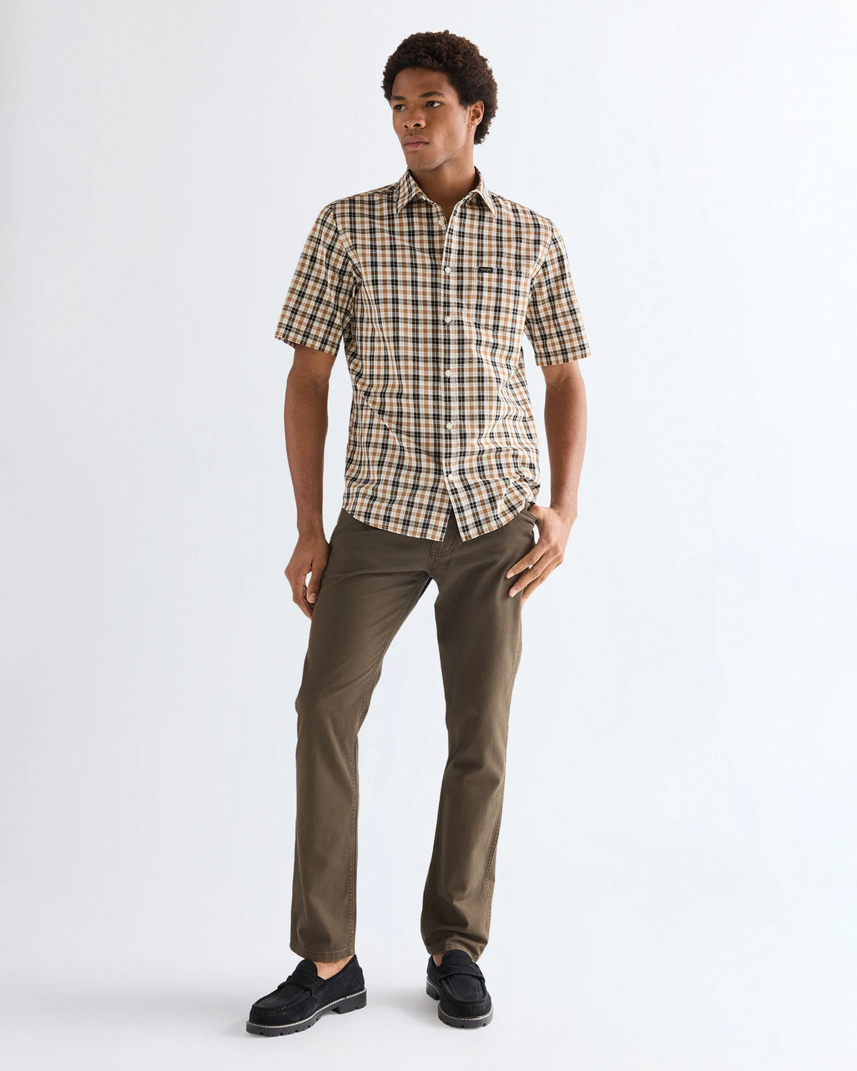Wrangler Greensboro Regular Fit Mens Cotton Trousers - Wren | Wrangler Chinos & Trousers | JEANSTORE