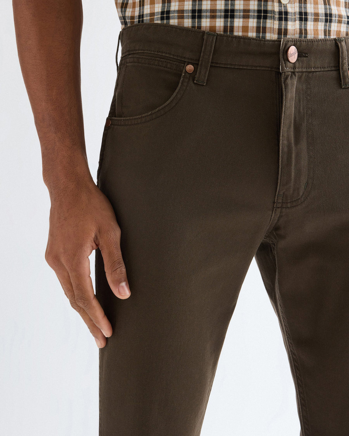 Wrangler Greensboro Regular Fit Mens Cotton Trousers - Wren | Wrangler Chinos & Trousers | JEANSTORE