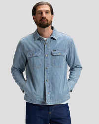 Lee 101 Made In Japan Selvedge Relaxed Overshirt - Washed RR Stripe