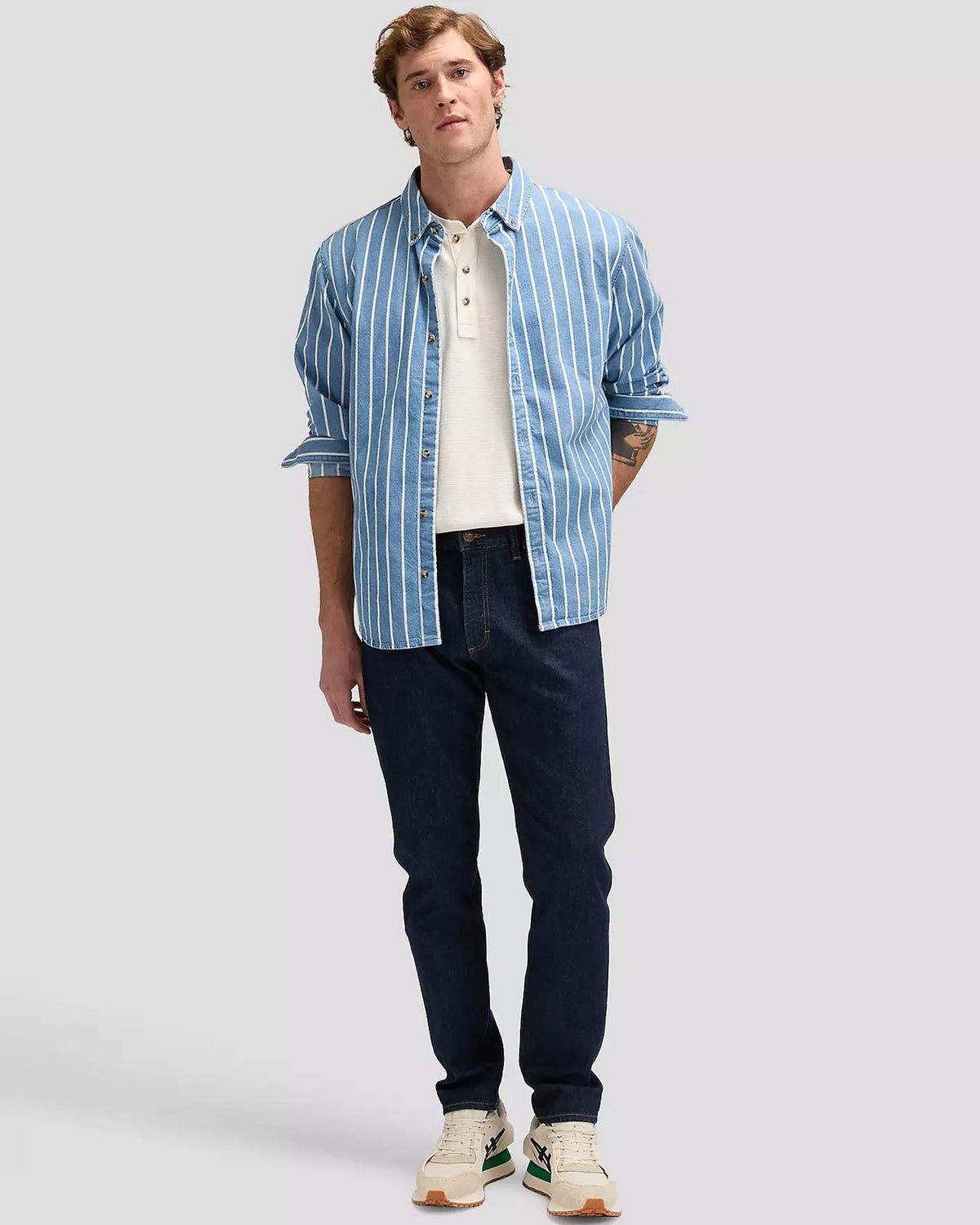 Lee David Regular Tapered Selvedge Mens Jeans - Xion
