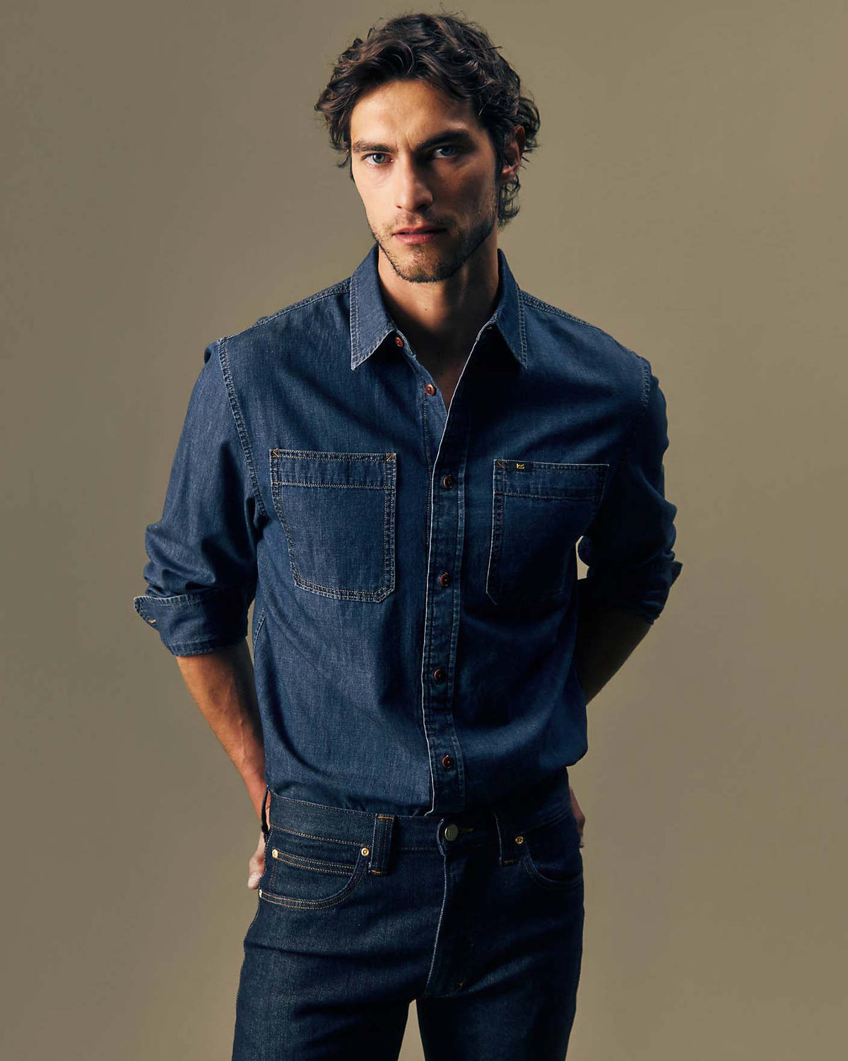 Lee Gold Denim Shirt - Gold Rush