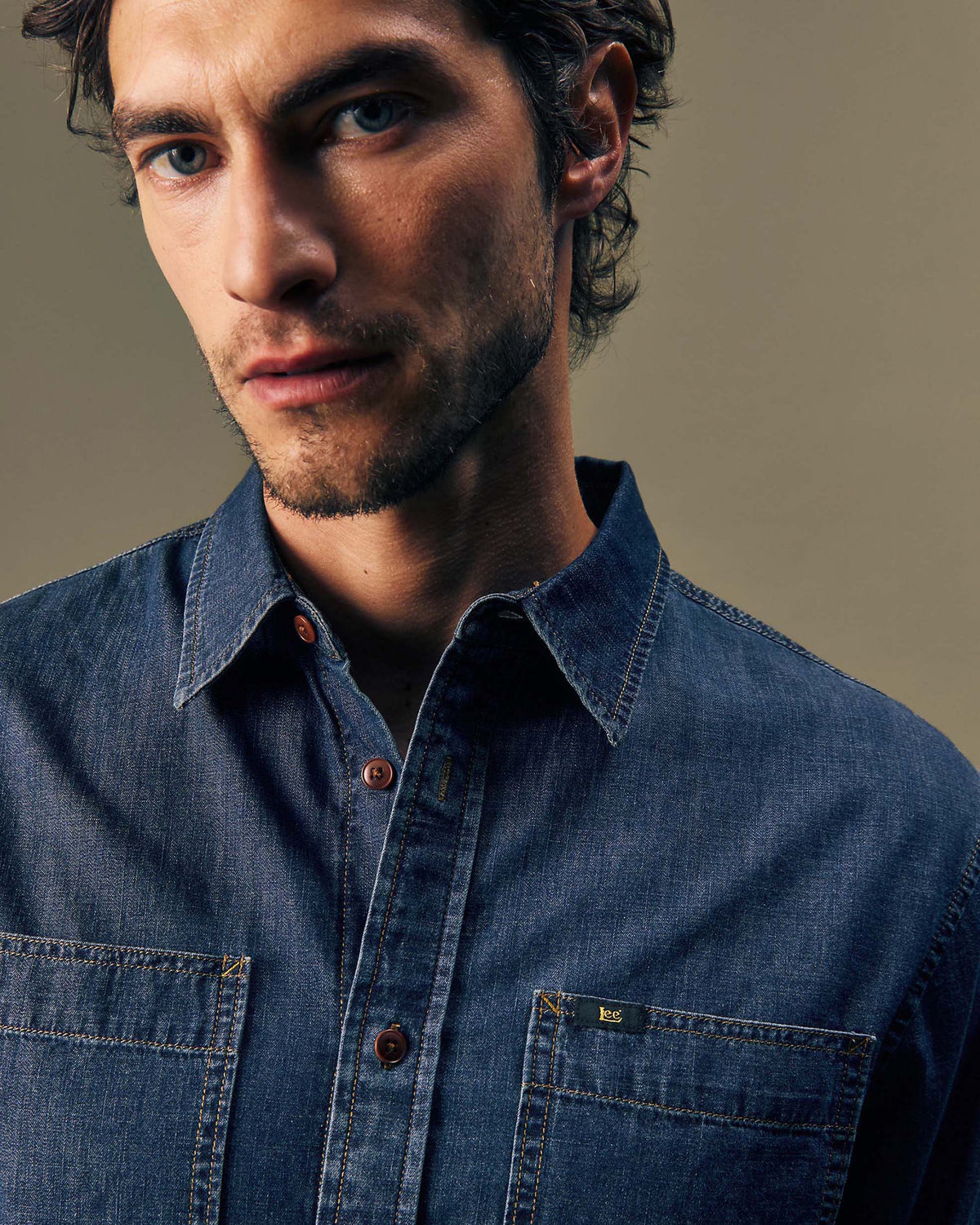 Lee Gold Denim Shirt - Gold Rush