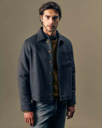 Lee Gold Relaxed Wool Jacket - Grey Charcoal Heather
