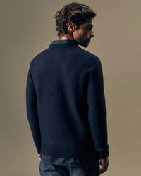 Lee Gold Regular Boiled Wool Sweater - Rebel Navy