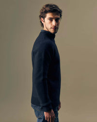 Lee Gold Regular Boiled Wool Sweater - Rebel Navy