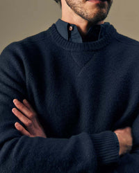 Lee Gold Regular Boiled Wool Sweater - Rebel Navy