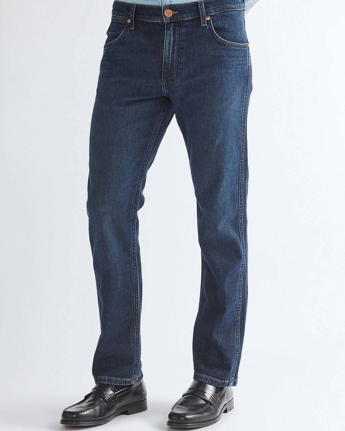 Wrangler Greensboro 'Toughlite' Regular Fit Mens Jeans - Moonlit