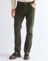 Wrangler Greensboro Regular Fit Brushed Cotton Mens Trousers - Rosin