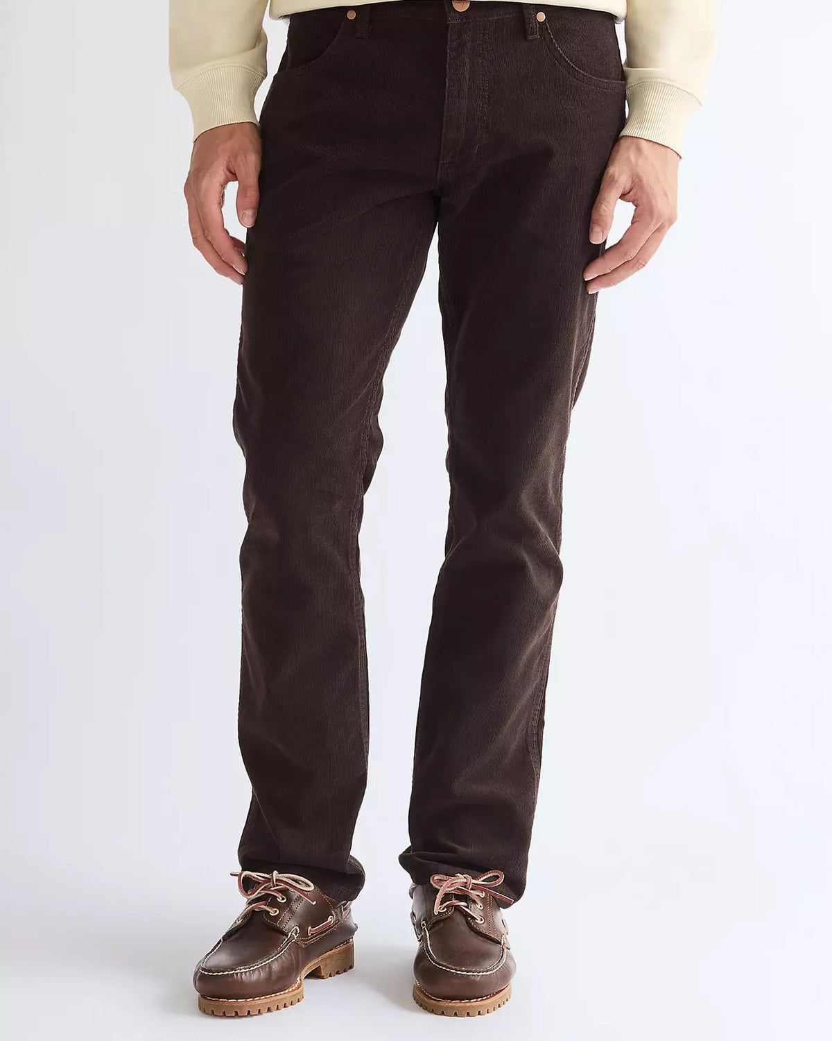 Wrangler Greensboro Regular Fit Mens Cords - Chocolate Torte