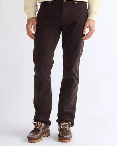 Wrangler Greensboro Regular Fit Mens Cords - Chocolate Torte