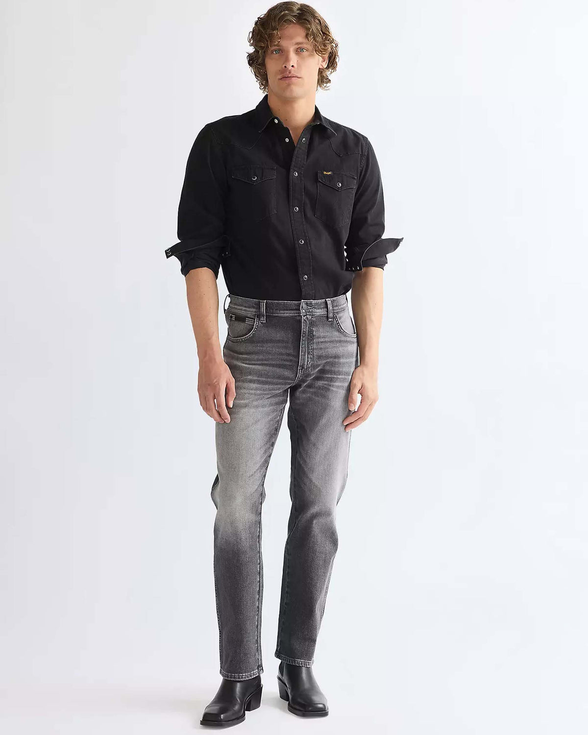 Wrangler Texas Stretch Toughlite Authentic Straight Mens Jeans - Smoky Granite | Wrangler Jeans | Jeanstore