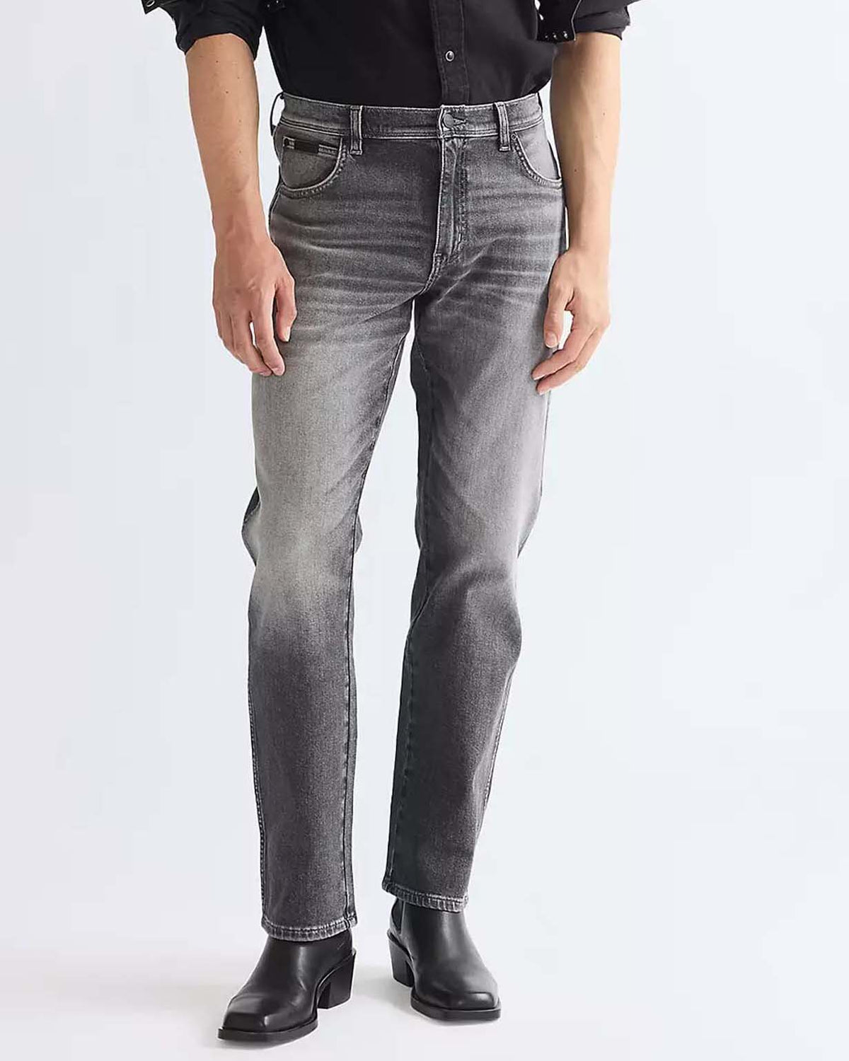 Wrangler Texas Stretch Toughlite Authentic Straight Mens Jeans - Smoky Granite | Wrangler Jeans | Jeanstore
