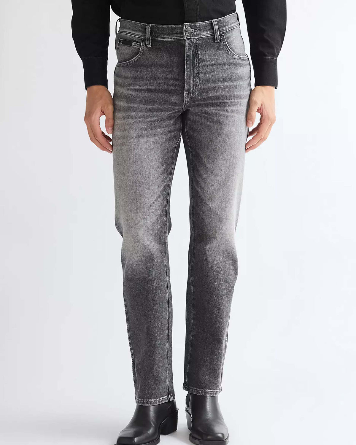 Wrangler Texas Stretch Toughlite Authentic Straight Mens Jeans - Smoky Granite | Wrangler Jeans | Jeanstore