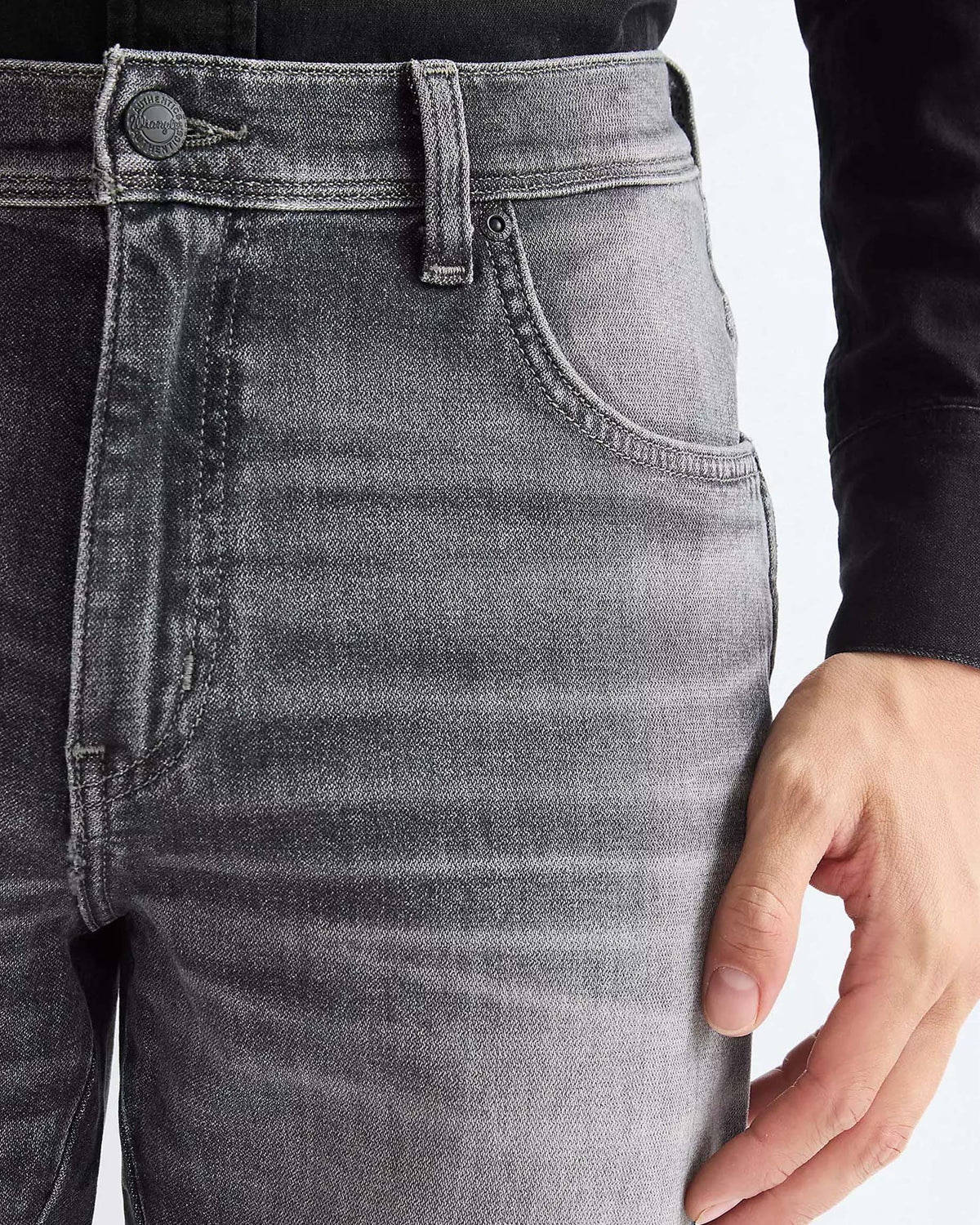 Wrangler Texas Stretch Toughlite Authentic Straight Mens Jeans - Smoky Granite | Wrangler Jeans | Jeanstore