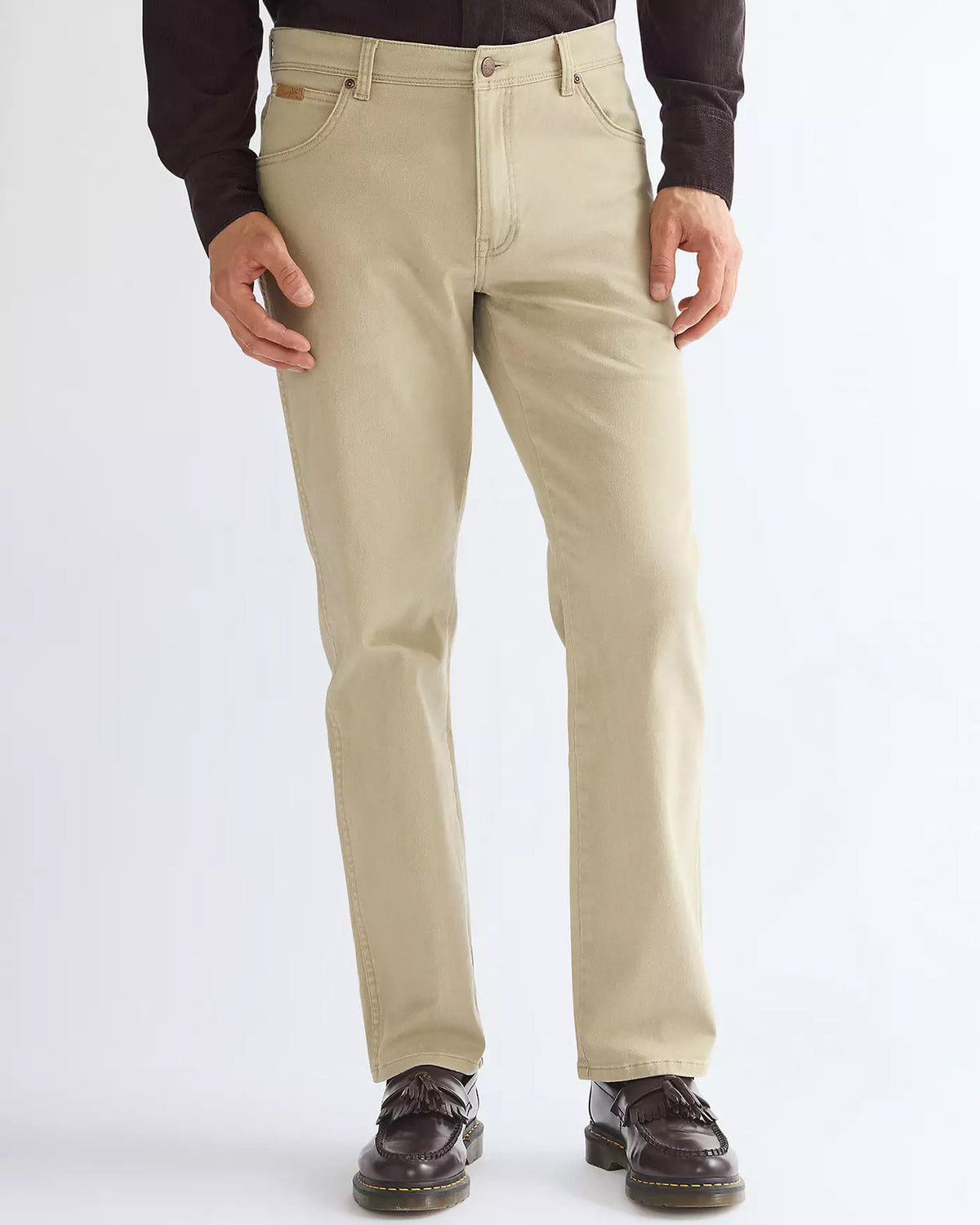 Wrangler Texas Stretch Authentic Straight Brushed Cotton Mens Trousers - Twill