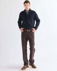 Wrangler Texas Stretch Authentic Straight Mens Trousers - Chocolate Torte | Wrangler Chinos & Trousers | Jeanstore