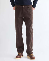 Wrangler Texas Stretch Authentic Straight Mens Trousers - Chocolate Torte | Wrangler Chinos & Trousers | Jeanstore