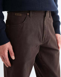 Wrangler Texas Stretch Authentic Straight Mens Trousers - Chocolate Torte | Wrangler Chinos & Trousers | Jeanstore
