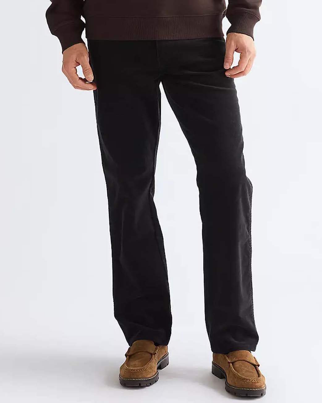 Wrangler Texas Stretch Authentic Straight Mens Cords - Jet Black | Wrangler Cords | Jeanstore