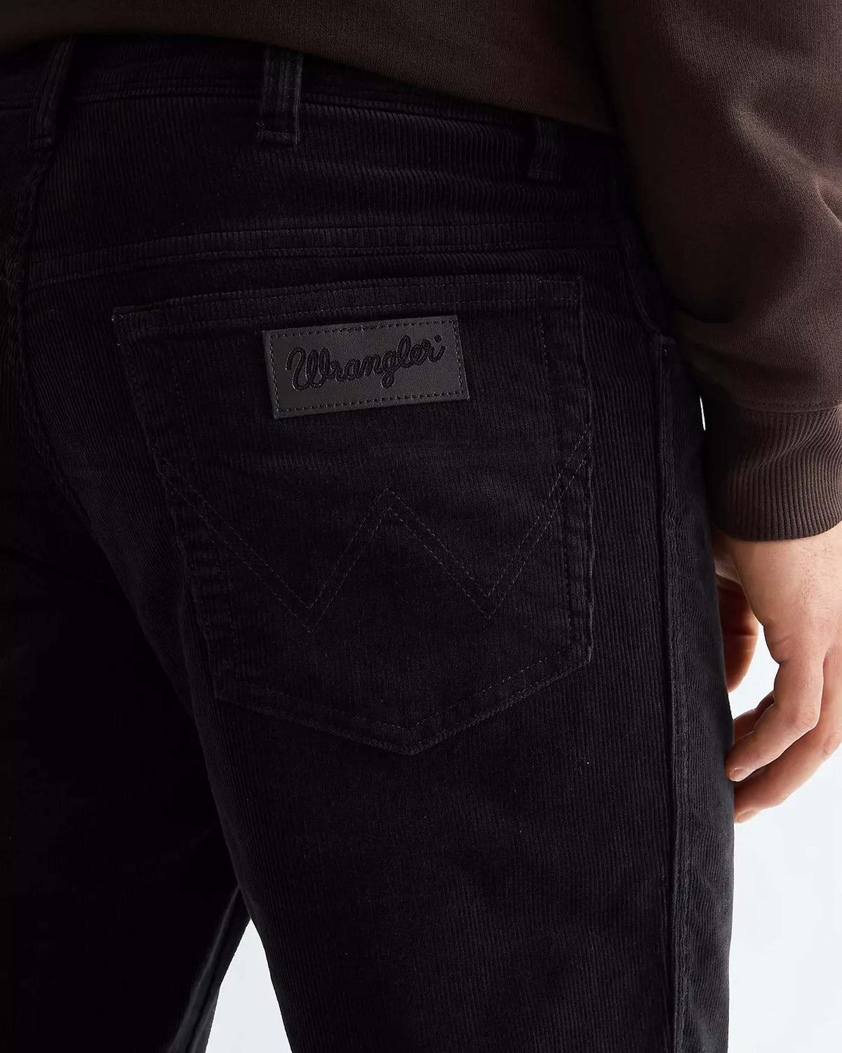Wrangler Texas Stretch Authentic Straight Mens Cords - Jet Black | Wrangler Cords | Jeanstore