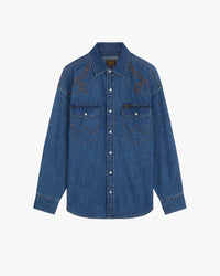 Wrangler Western Denim Shirt - River Rock