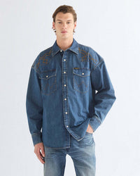 Wrangler Western Denim Shirt - River Rock