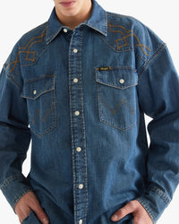 Wrangler Western Denim Shirt - River Rock