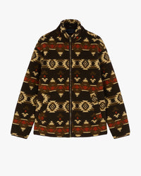 Wrangler Sherpa Fleece Jacket - Aztec Chocolate