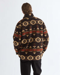 Wrangler Sherpa Fleece Jacket - Aztec Chocolate