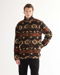 Wrangler Sherpa Fleece Jacket - Aztec Chocolate