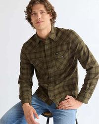 Wrangler Western Shirt - Olive Night